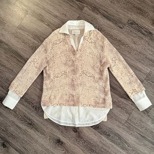 Brochu Walker Cream and Tan Sweater